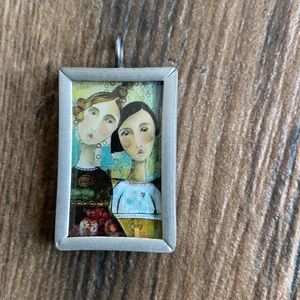 Side by side double sided pendant!